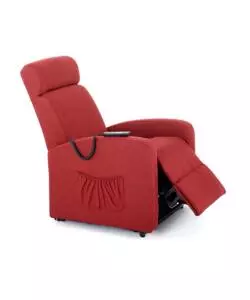 Poltrona con recliner e alzata elettrica "marta" rossa, 75x78x110 cm