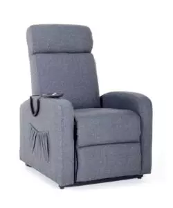 Poltrona con recliner e alzata elettrica 'marta' blu, 75x78x110 cm