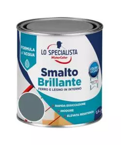 Smalto acqua brillante 0,5 lt. grigio scuro