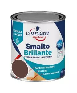 Smalto acqua brillante 0,5 lt. marrone