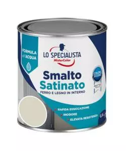 Smalto acqua satinato 0,5 lt. bianco ghiaccio