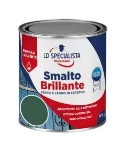 Smalto solvente brillante 0,5 lt. verde scuro