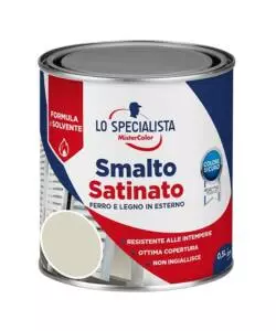 Smalto solvente satinato 0,5 lt. bianco ghiaccio