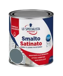 Smalto solvente satinato 0,5 lt. grigio scuro