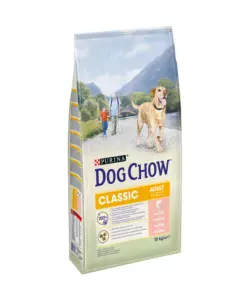 Crocchette per cani purina 'dog chow classic' adulto di tutte le taglie con salmone 10 kg