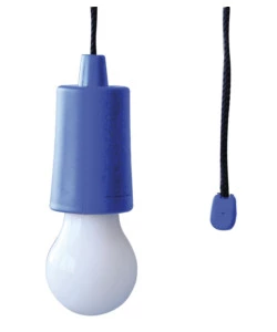 Lampada led con corda appendibile blu