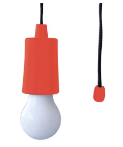 Lampada led portatile con corda appendibile rossa