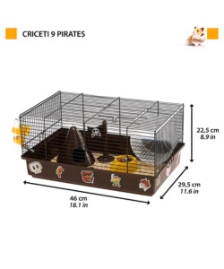 Gabbia per criceti 'pirates', 46x29,5x23 cm - ferplast