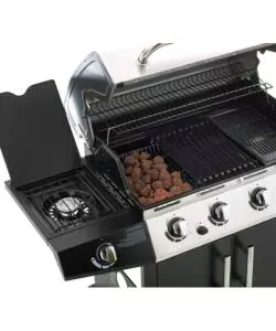 Barbecue a gas "golosone 3" g45129 con cottura a pietra lavica o australiana - sochef.