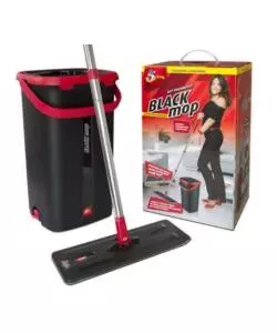 Kit lavapavimenti black mop con sistema lava e asciuga - superfive