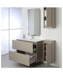 Mobile bagno sospeso "pastello" tortora, 90x47x60 cm