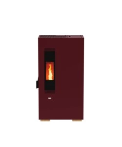 Stufa a pellet slim canadian stove "mini 5" bordeaux 4,4 kw