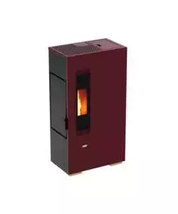 Stufa a pellet slim canadian stove "mini 5" bordeaux 4,4 kw