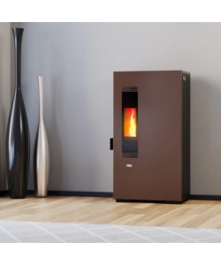 Stufa a pellet slim  canadian stove "mini 5" ruggine 4,4 kw