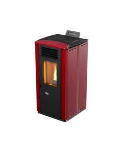 Stufa a pellet canadian stove 'design 8' bordeaux 7,8 kw