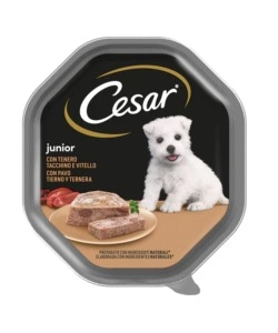 Cesar - umido per cani junior tacchino e vitello 150 gr