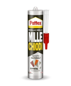 Adesivo henkel pattex millechiodi crystal cartuccia, 290 gr