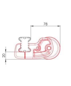 Rullo posteriore - 64 cm  n11000