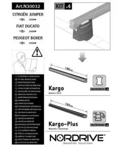 Kit attacchi per barre auto portatutto citroen jumper fiat ducato peugeot b  n30032