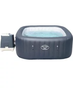 Piscina idromassaggio gonfiabile riscaldata bestway "lay-z-spa hawaii hydrojet pro" 4/6 persone 180x180x71 cm con copertura gonfiabile, cartuccia ed erogatore chemconnect  - cod. 54138