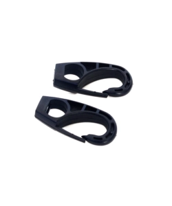 Ganci a moschettone in nylon nero ricambio per elastici  8 mm. 2 pz.