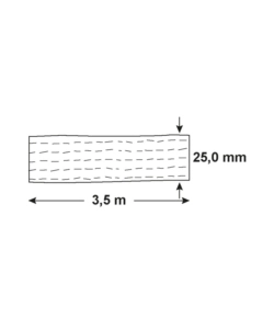 Cinghia di ancoraggio 245 kg. con tenditore e cinghia con gancio 25 mm. x 3,5 mt.