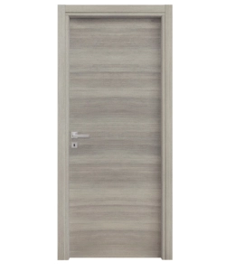 Porta battente da interno reversibile in rovere grigio, 80x210 cm