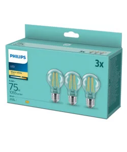 Set 3 lampadine led filament philips e27, 1055lm