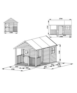 Casetta da giardino per bambini in legno 'szymon' - 170x270x170h cm.