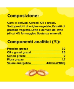 Catisfaction - snack per gatti formaggio 180 gr