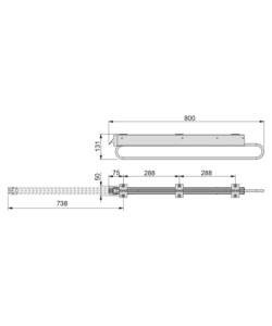 Appendiabiti estraibile per armadio 800 mm acciaio e plastica grigio metallizzato - emuca.