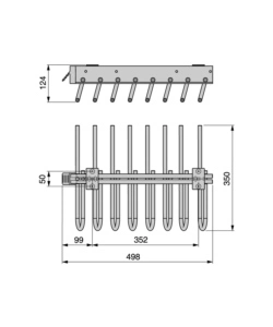 Porta pantaloni sx estraibile per armadio moka - emuca.