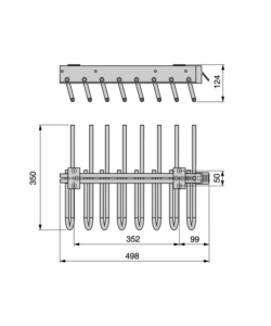 Porta pantaloni dx estraibile per armadio moka - emuca.