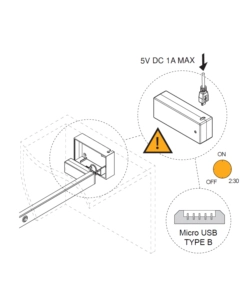 Barra appendiabili per armadi regolabile 708-858 mm batteria rimovibil e sensore di movimento colore moka - emuca.