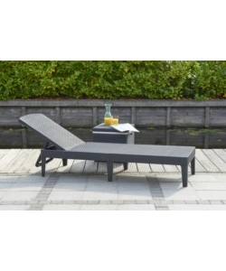 Sdraio lettino prendisole "jaipur sunlounger" colore grafite, 187,5x58x29 cm - keter