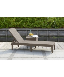 Sdraio lettino prendisole "jaipur sunlounger" colore cappuccino, 187,5x58x29 cm - keter