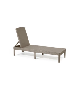 Sdraio lettino prendisole "jaipur sunlounger" colore cappuccino, 187,5x58x29 cm - keter