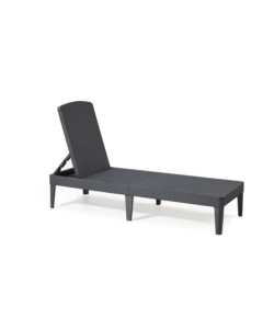 Sdraio lettino prendisole "jaipur sunlounger" colore grafite con cuscino, 187x58x29 cm - keter