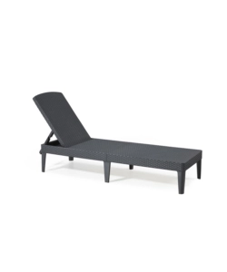 Sdraio lettino prendisole "jaipur sunlounger" colore grafite con cuscino, 187x58x29 cm - keter