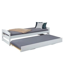 Letto singolo con secondo letto estraibile, 209x62x97 cm