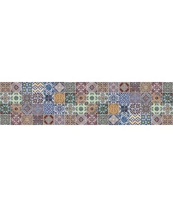 Paraschizzi xl 'azulejos' in pvc, 180x45 cm