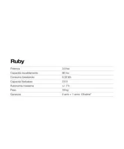 Stufa a bioetanolo "ruby" bordeaux, 3 kw