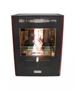 Stufa a bioetanolo tecno air system "ruby" bordeaux 3 kw