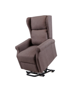 POLTRONA CON RECLINER ELETTRICO "BERG" TESSUTO MARRONE, 72,5X94X109 CM