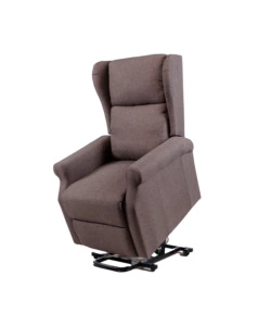 Poltrona con recliner elettrico bellahome "berg" tessuto marrone, 72,5x94x109 cm