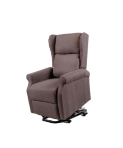 POLTRONA CON RECLINER ELETTRICO "BERG" TESSUTO MARRONE, 72,5X94X109 CM