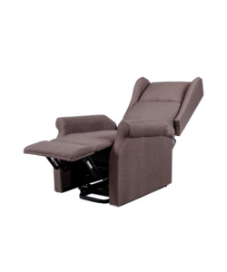 POLTRONA CON RECLINER ELETTRICO "BERG" TESSUTO MARRONE, 72,5X94X109 CM