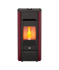 Stufa a pellet canadian stove "cast iron 6" in ghisa bordeaux 6,5 kw