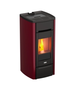 Stufa a pellet canadian stove "cast iron 6" in ghisa bordeaux 6,5 kw