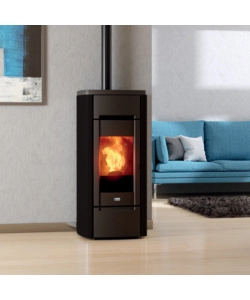 Stufa a pellet canadian stove "cast iron 6" in ghisa nero 6,5 kw